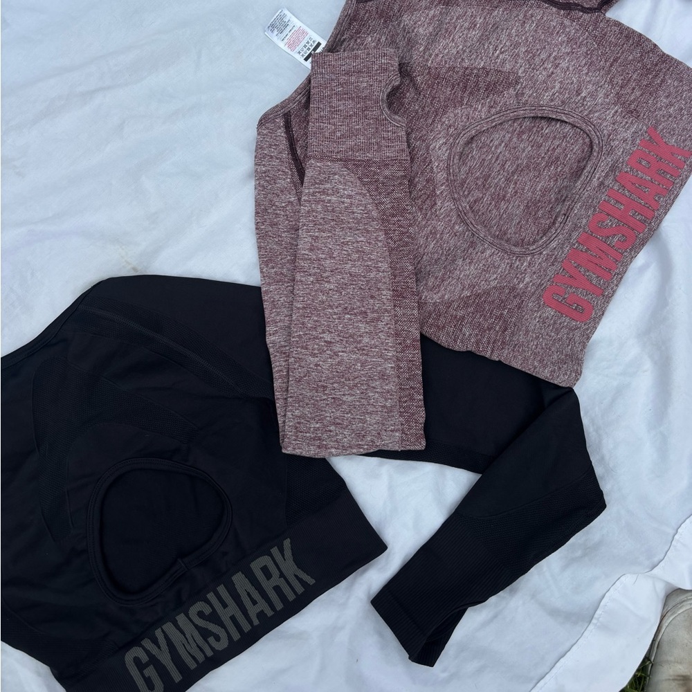 Gymshark Maroon and Black workout tops selling both